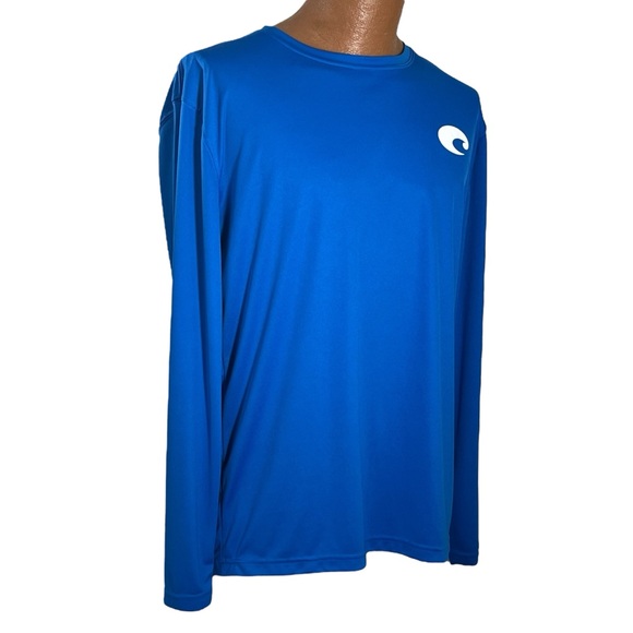 COSTA Del Mar Men's Performance Long Sleeve Crewneck T-Shirt Blue Large … - Picture 2 of 8